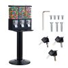Commercial Vending Machine, Triple Compartment Candy Dispenser with Iron Stand, Gumball and Candy Machine for Business