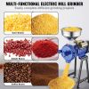 Electric Grain Mill Grinder, 3000W Spice Grinders, Commercial Corn Mill with Funnel, Thickness Adjustable Powder Machine