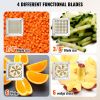 Commercial French Fry Cutter with 4 Replacement Blades, 1/4″ and 3/8″ Blade Easy Dicer Chopper, 6-wedge Slicer and 6-wedge Apple Corer