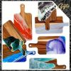 10pcs Acacia Wood Cutting Boards with Handles - 15.7" X 7.8" - Perfect for Pizza, Bread, Cheese, Charcuterie, Fruit & Vegetables