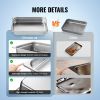 4 Pack Hotel Pans, Full Size Anti-Jam Steam Pan with Lid, 0.8mm Thick Stainless Steel Steam Table Pan, 4-Inch Deep Commercial Table Pan