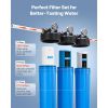 Whole House Water Filter System, 3-Stage | Sediment, GAC, CTO | 4.5" x 20" Home Water Purifier Filter Reduce Chlorine, Chemicals, VOCs, Bad Taste