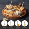 Stainless Steel Cheese 4 Knife Set - Copenhagen Knives For All Types of Cheese - Silver Non-Stick - Dishwasher Safe - For Kitchen Cooking