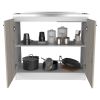 Utility Sink Vernal, Kitchen, Smokey Oak / Light Gray