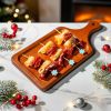 Christmas Snowflake Cocktail Picks 4.7 Inch 100pcs Bamboo Fancy Skewers Toothpicks for Appetizers Food Drink Fruit Sandwich BBQ Christmas Party Charcu