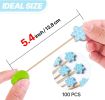 Christmas Snowflake Cocktail Picks 4.7 Inch 100pcs Bamboo Fancy Skewers Toothpicks for Appetizers Food Drink Fruit Sandwich BBQ Christmas Party Charcu