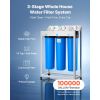 Whole House Water Filter System, 3-Stage | Sediment, GAC, CTO | 4.5" x 20" Home Water Purifier Filter Reduce Chlorine, Chemicals, VOCs, Bad Taste