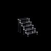 1pc Acrylic Perfume Organizer; Tiered Display Stand; Acrylic Riser Display Shelf; Transparent Multi-layer Model; Blind Box Storage For Cosmetics And J